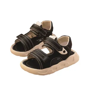 2020 new summer children hook sandals boys solid bottom beach shoes lightweight microfiber leather kids sandals
