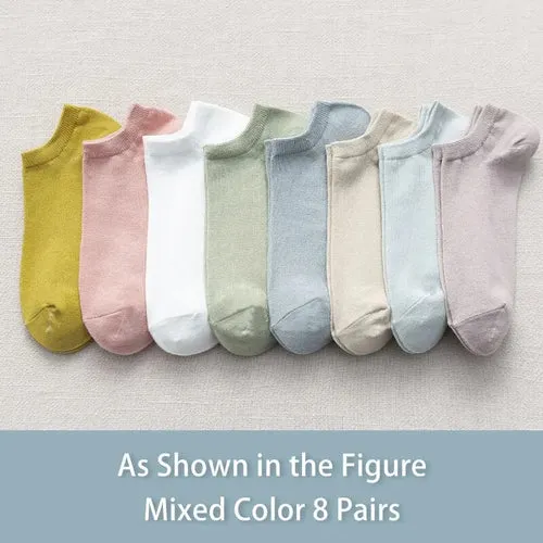 8 Pairs of Spring and Summer Four-season Women's Simple Fashionable