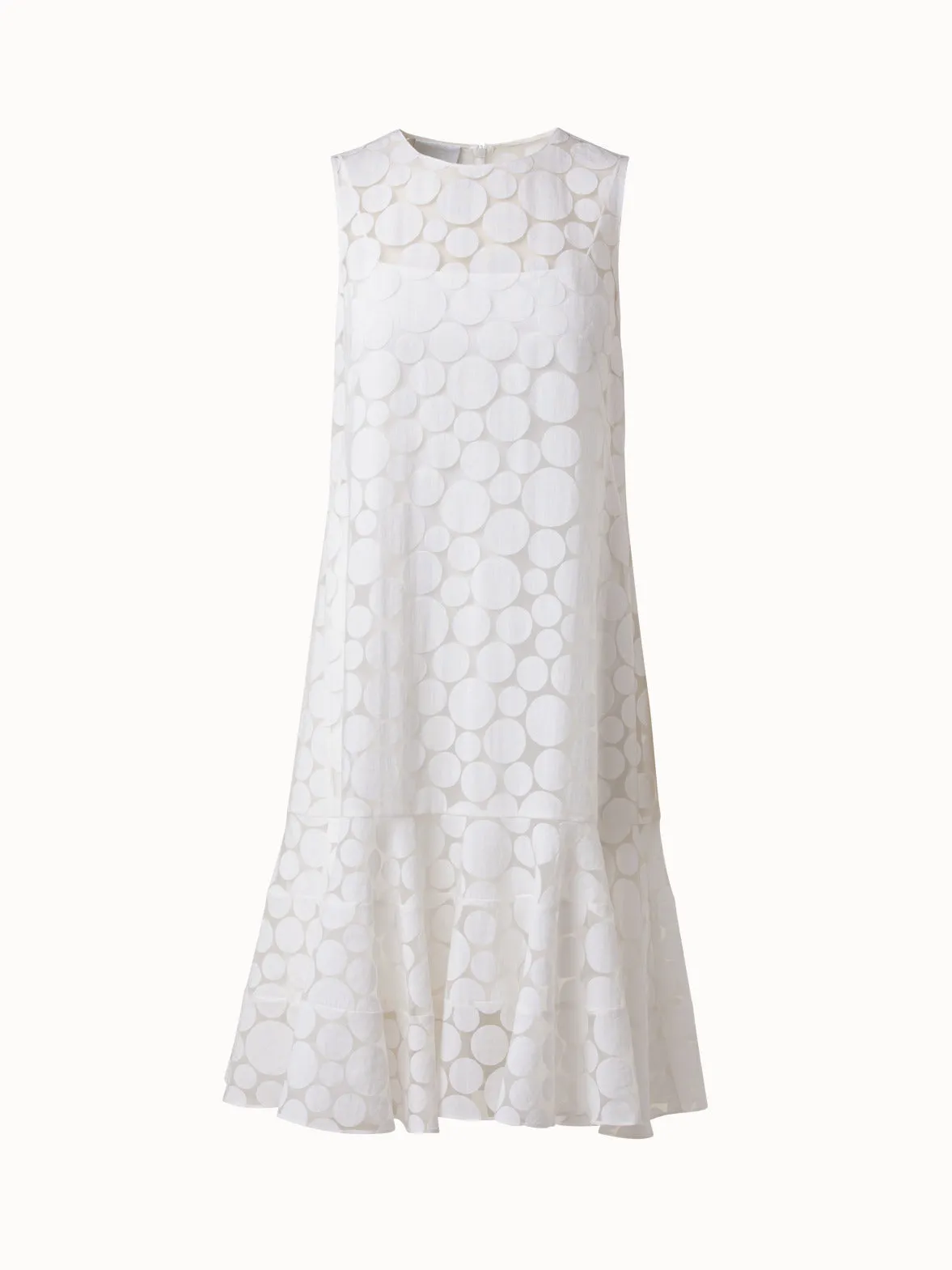 A-line dress in Viscose Dot Organza