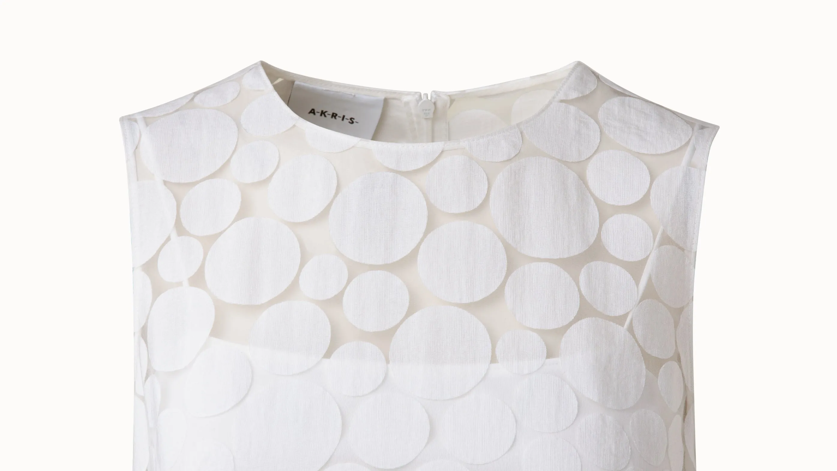 A-line dress in Viscose Dot Organza