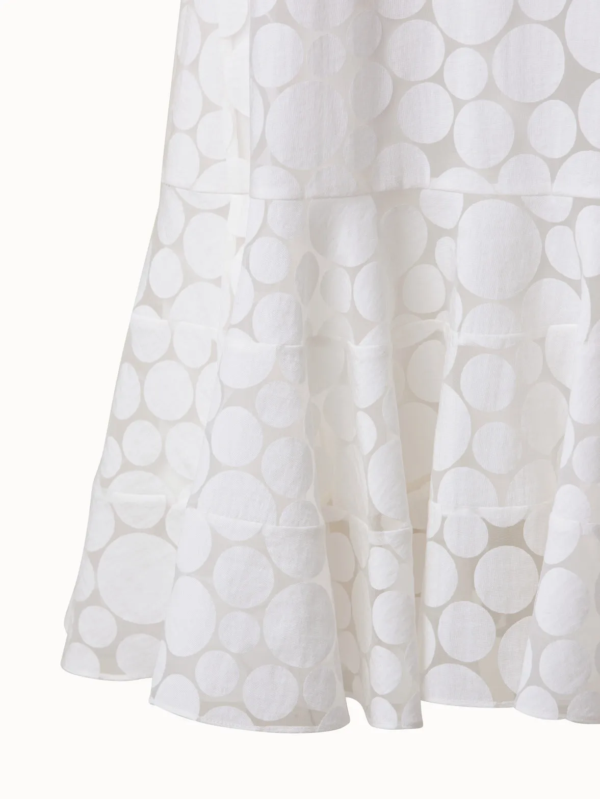 A-line dress in Viscose Dot Organza