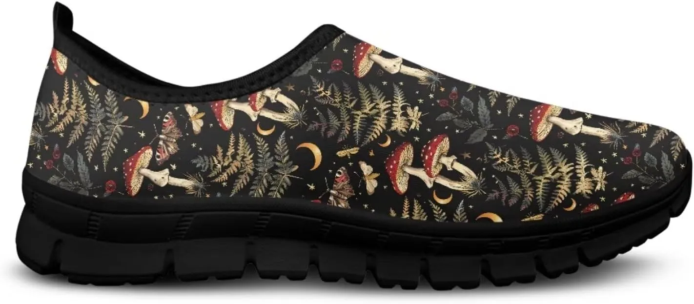 Aesthetic Plant Botanical Loafer Womens Slip On Shoes Non Slip Breathable Tennis Shoes Travel Work Shoes
