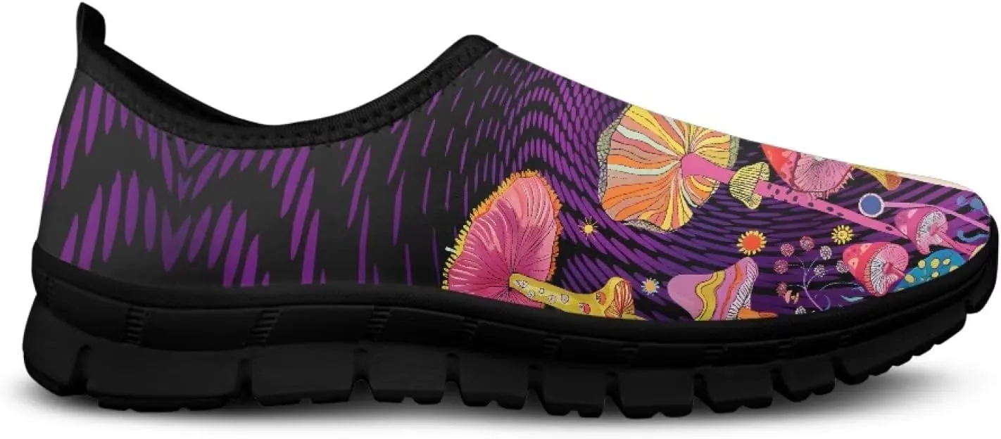 Aesthetic Plant Botanical Loafer Womens Slip On Shoes Non Slip Breathable Tennis Shoes Travel Work Shoes