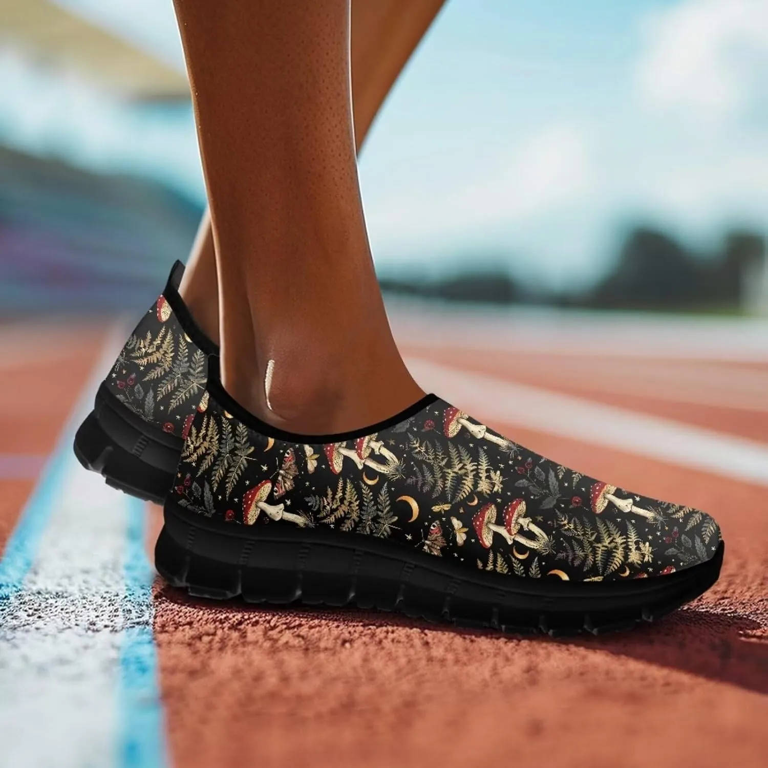 Aesthetic Plant Botanical Loafer Womens Slip On Shoes Non Slip Breathable Tennis Shoes Travel Work Shoes