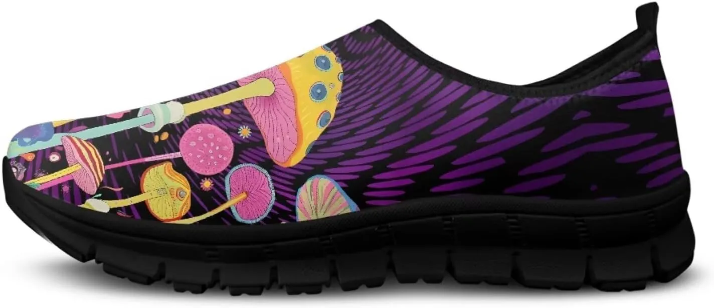 Aesthetic Plant Botanical Loafer Womens Slip On Shoes Non Slip Breathable Tennis Shoes Travel Work Shoes