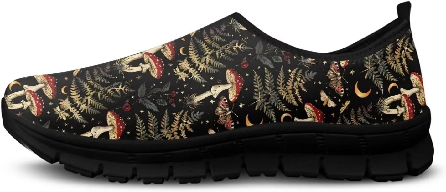 Aesthetic Plant Botanical Loafer Womens Slip On Shoes Non Slip Breathable Tennis Shoes Travel Work Shoes