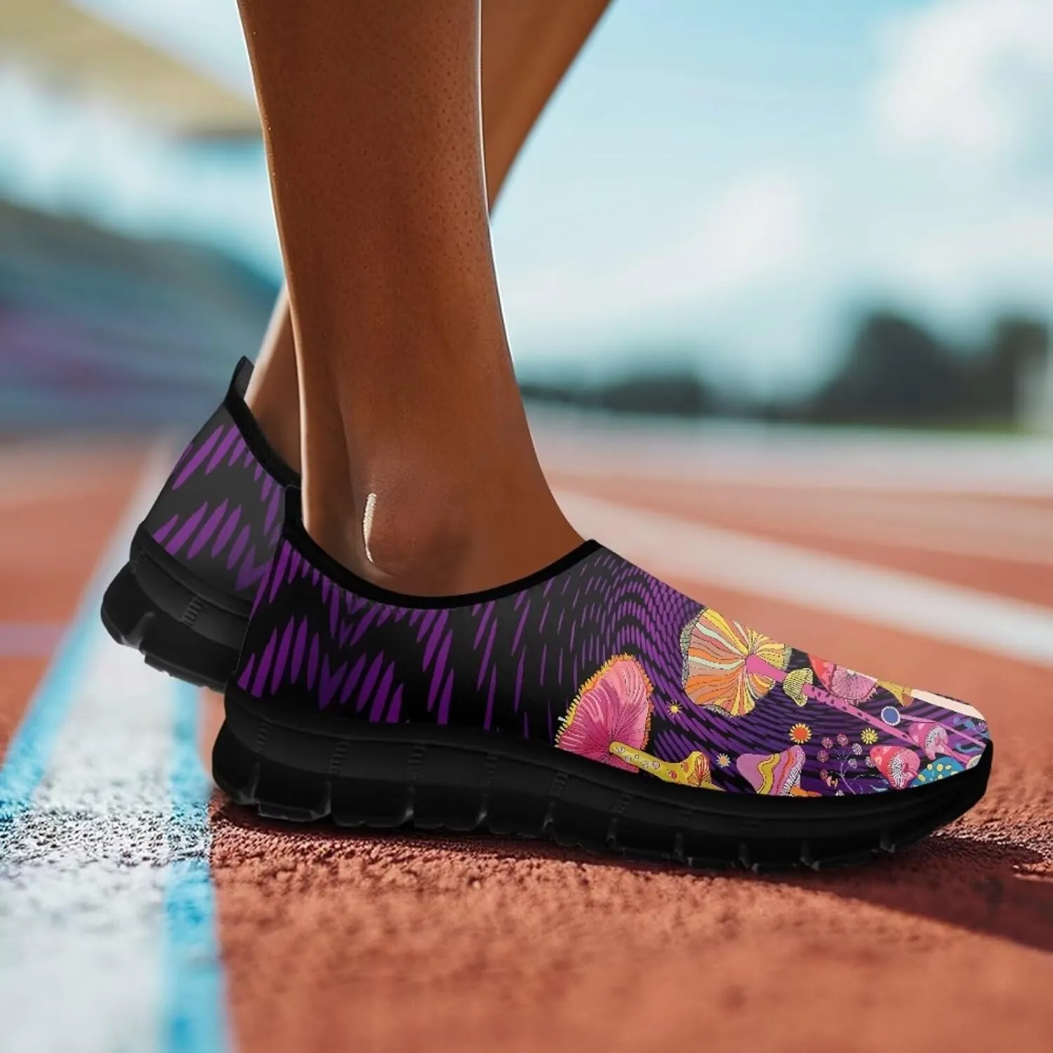 Aesthetic Plant Botanical Loafer Womens Slip On Shoes Non Slip Breathable Tennis Shoes Travel Work Shoes