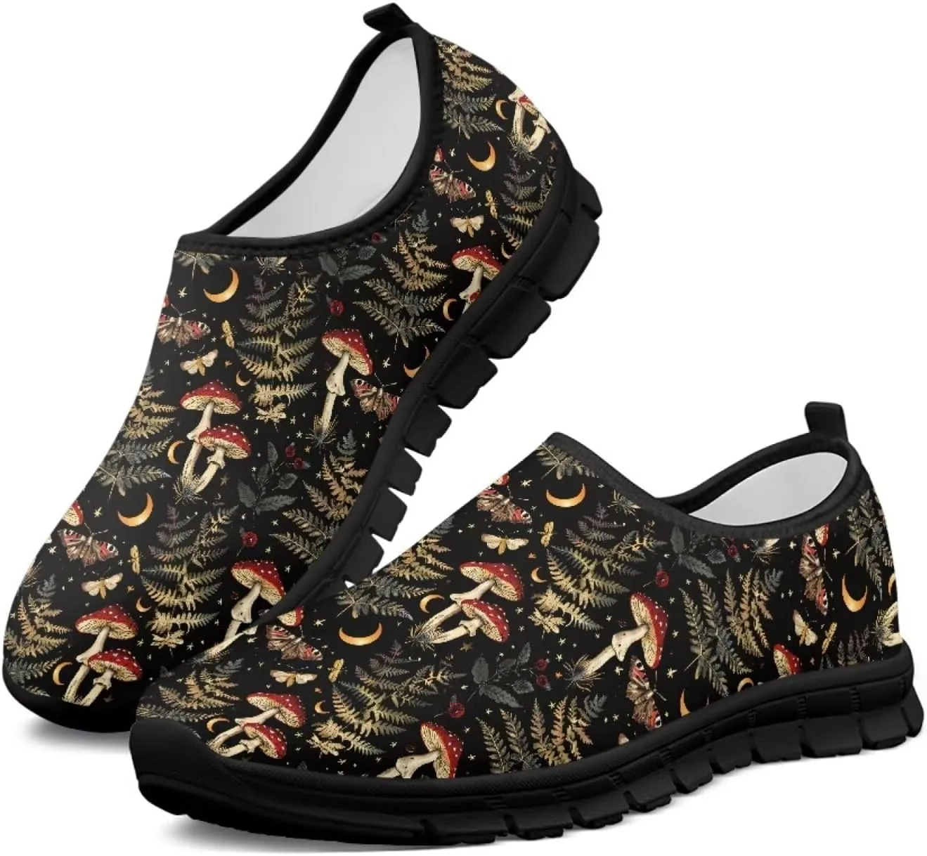 Aesthetic Plant Botanical Loafer Womens Slip On Shoes Non Slip Breathable Tennis Shoes Travel Work Shoes