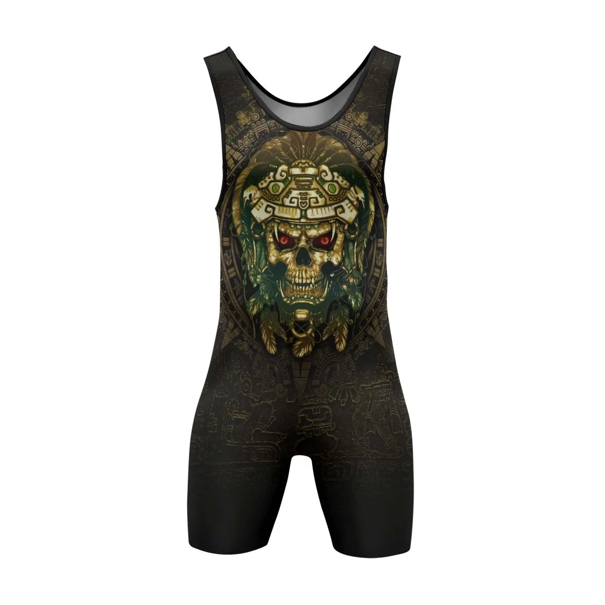 Aztec Jungle Warrior Mask Wrestling Singlets