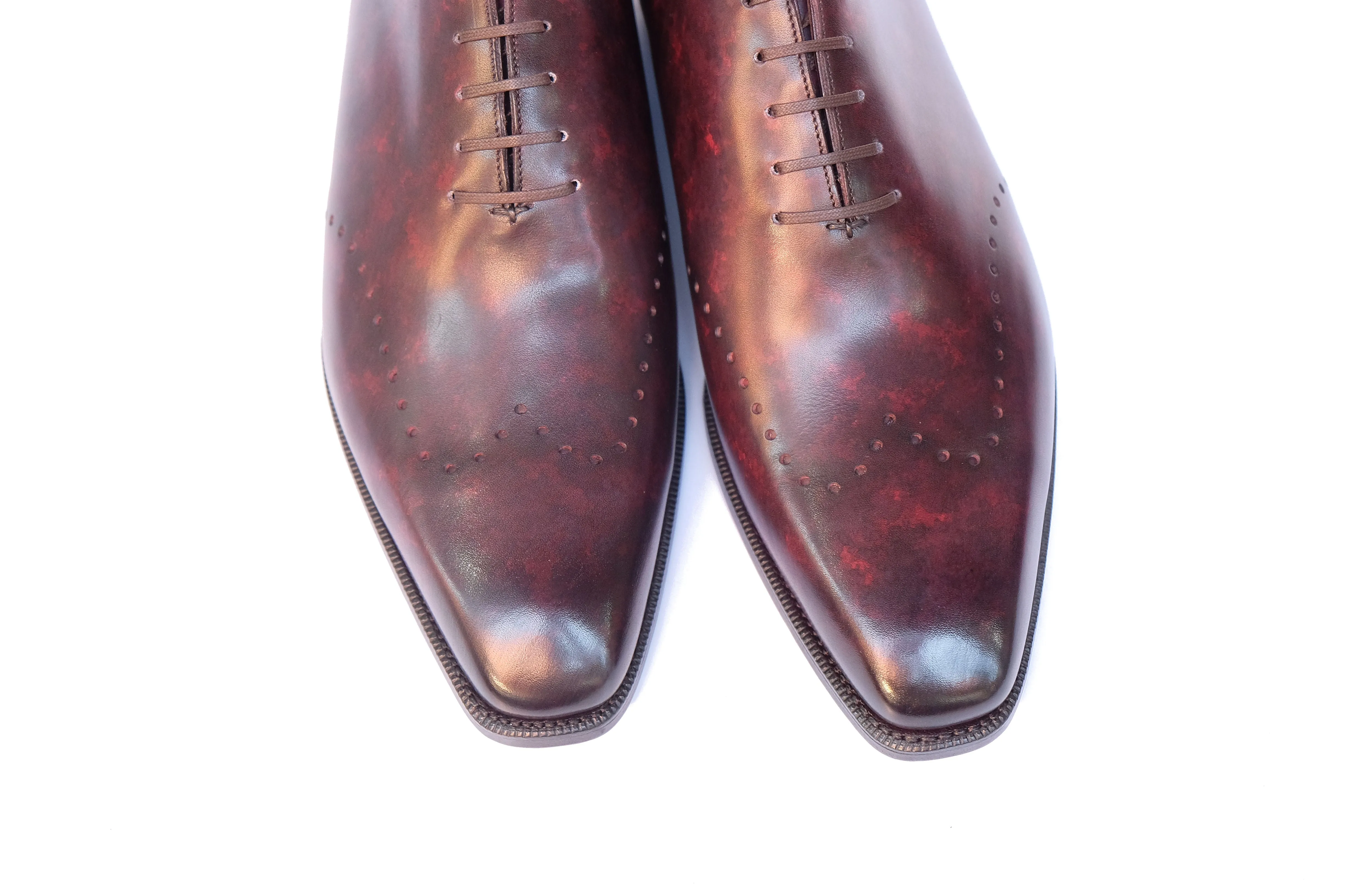 Bellingham - MTO - Plum Marble Patina - LPB Last - Single Leather Sole
