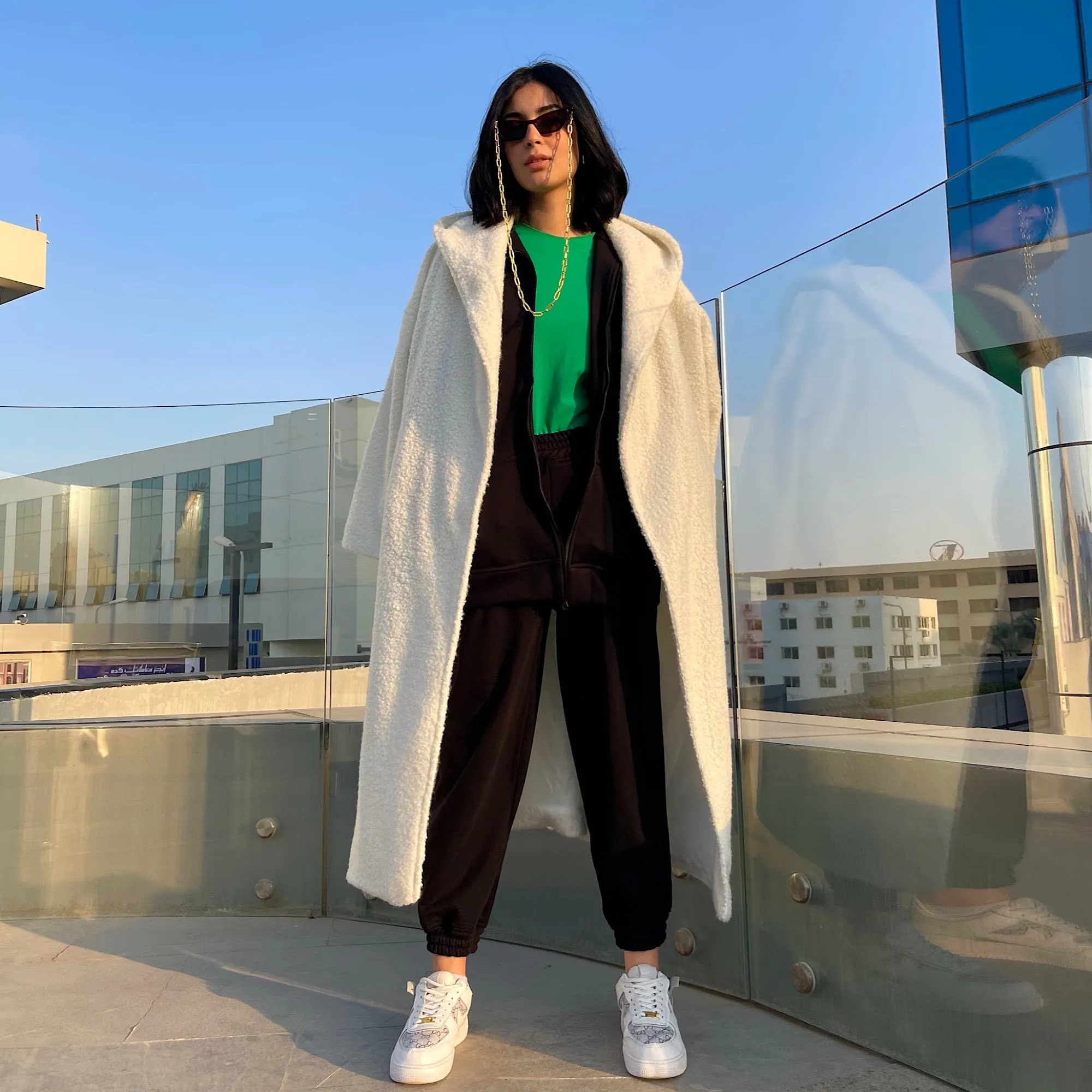 Black matching tracksuit