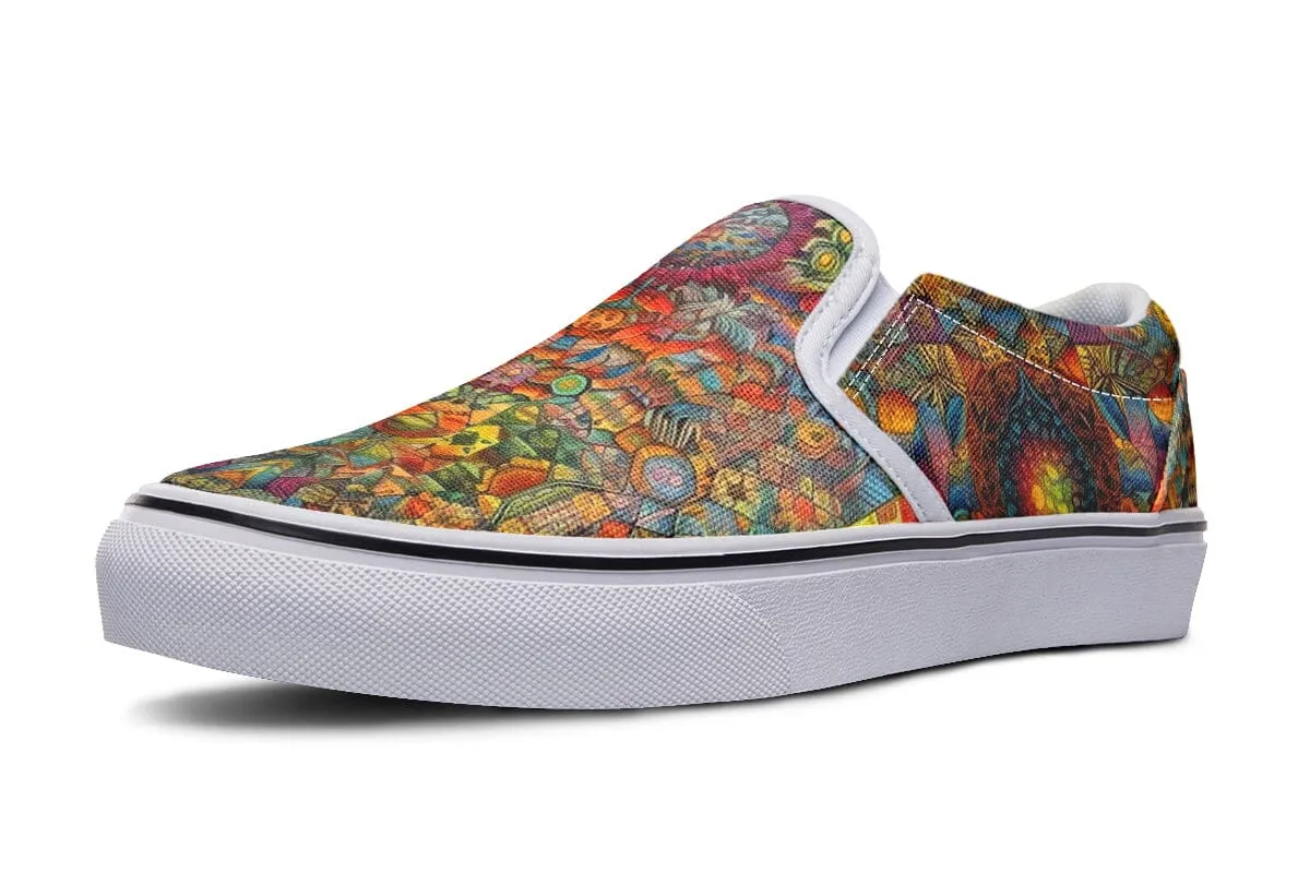 Blotter Patch Art Slip on Shoes