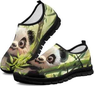 Casual Walking Sneakers for Women Slip On Breathable Tennis Shoes Non-Slip Minimalist Barefoot Shoe for Outdoor Size 5.5-11.5 Black Sole