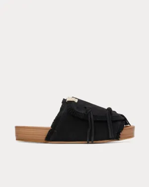 Christo Shaman-Folk Black Sandals