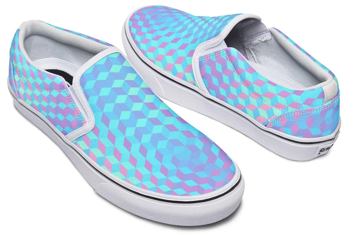 Colorful 3 D Slip on Shoes