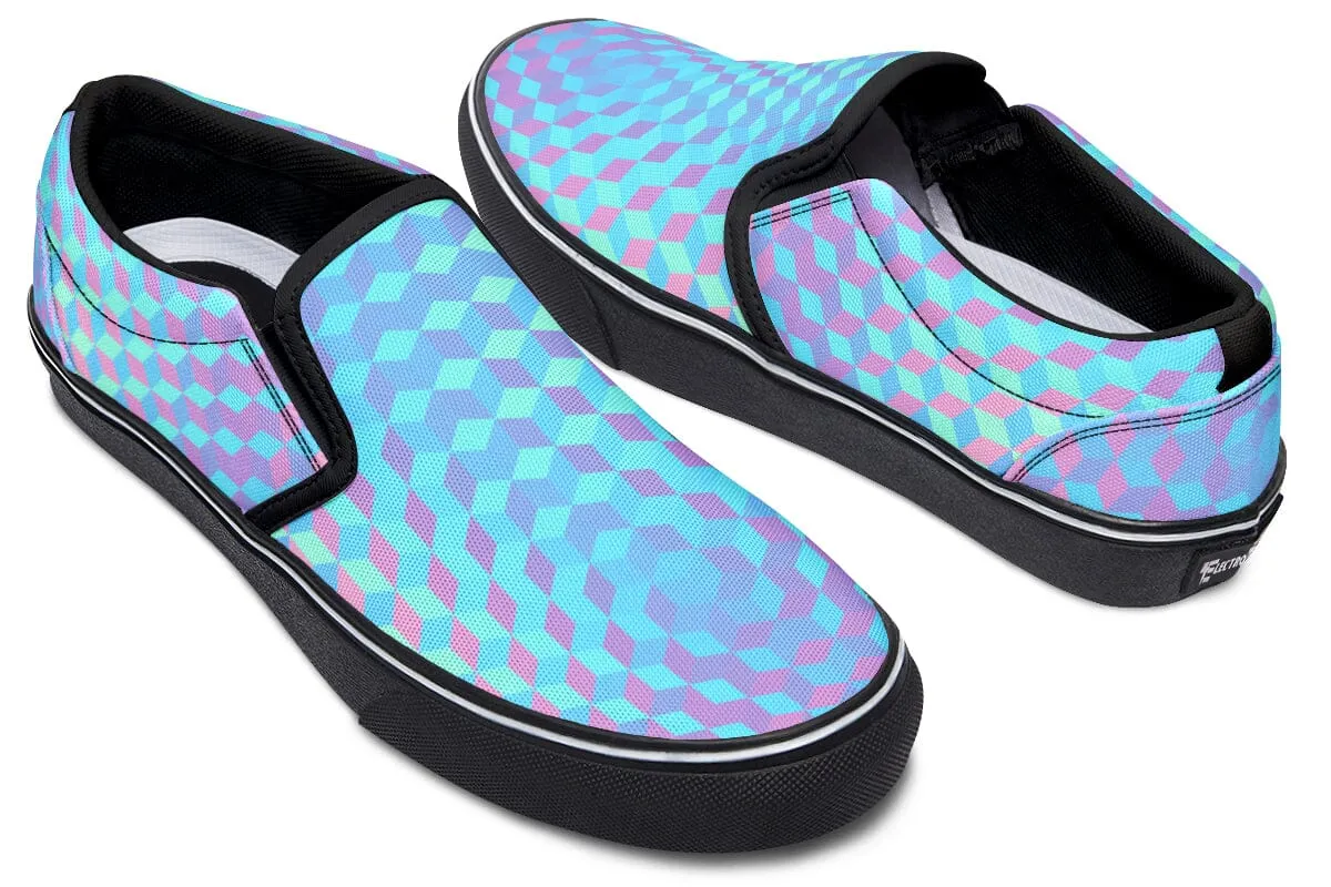 Colorful 3 D Slip on Shoes