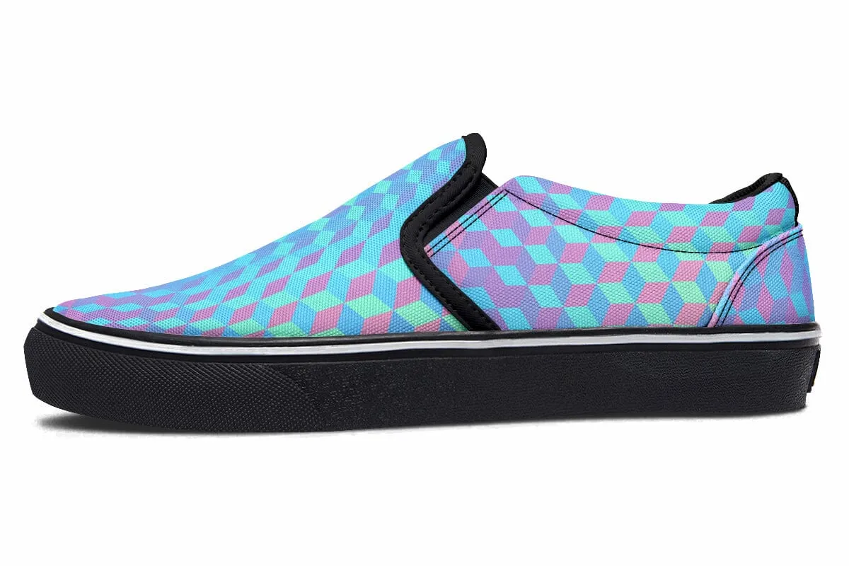 Colorful 3 D Slip on Shoes