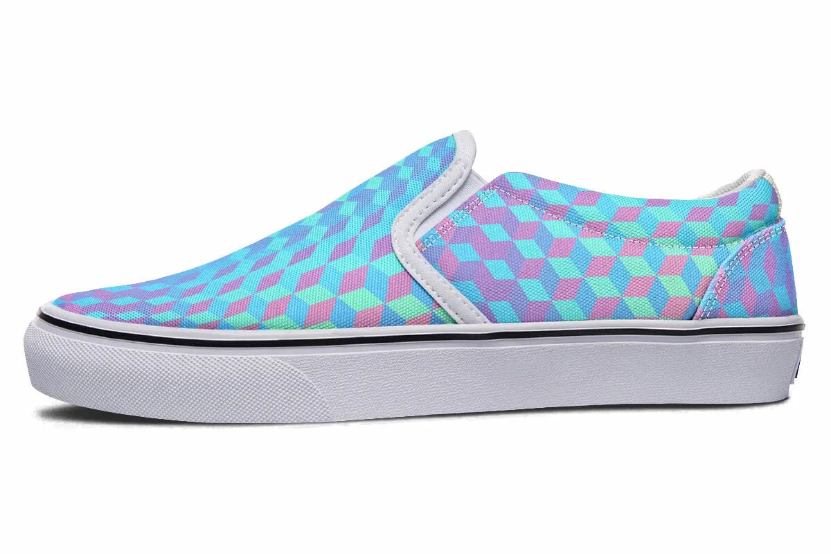 Colorful 3 D Slip on Shoes