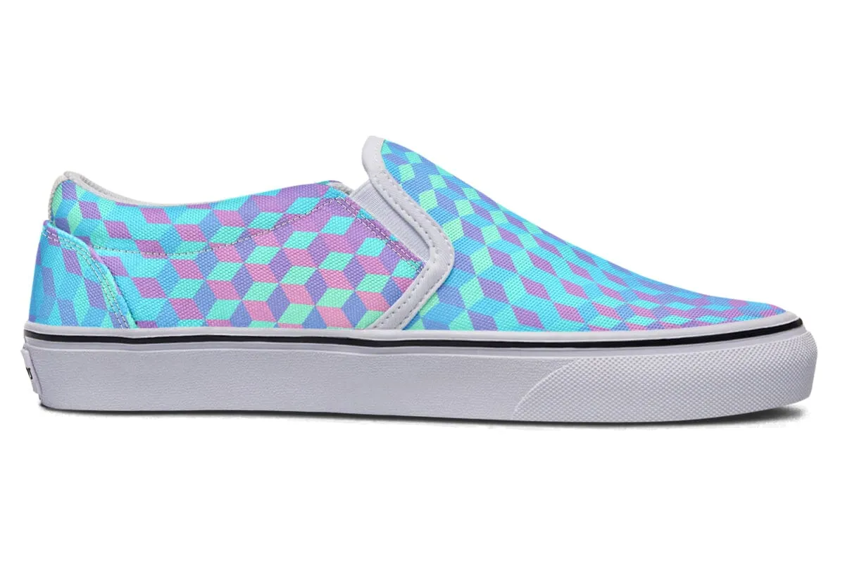 Colorful 3 D Slip on Shoes