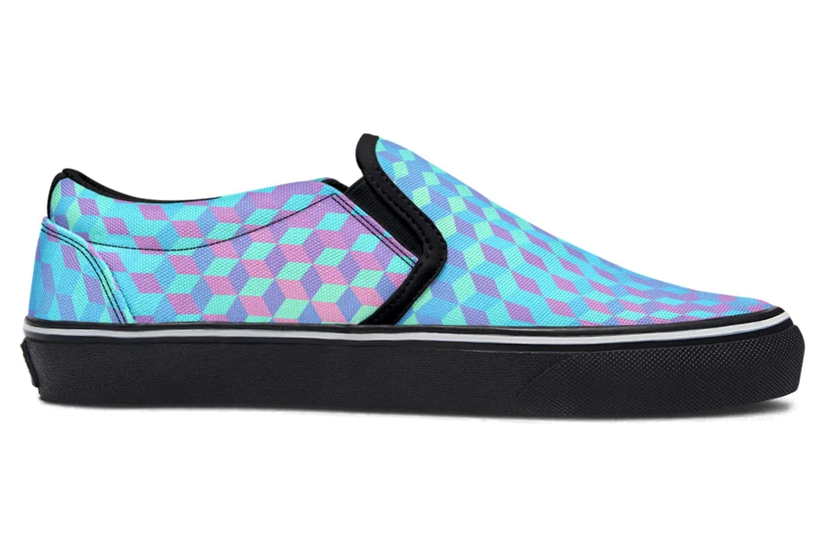 Colorful 3 D Slip on Shoes