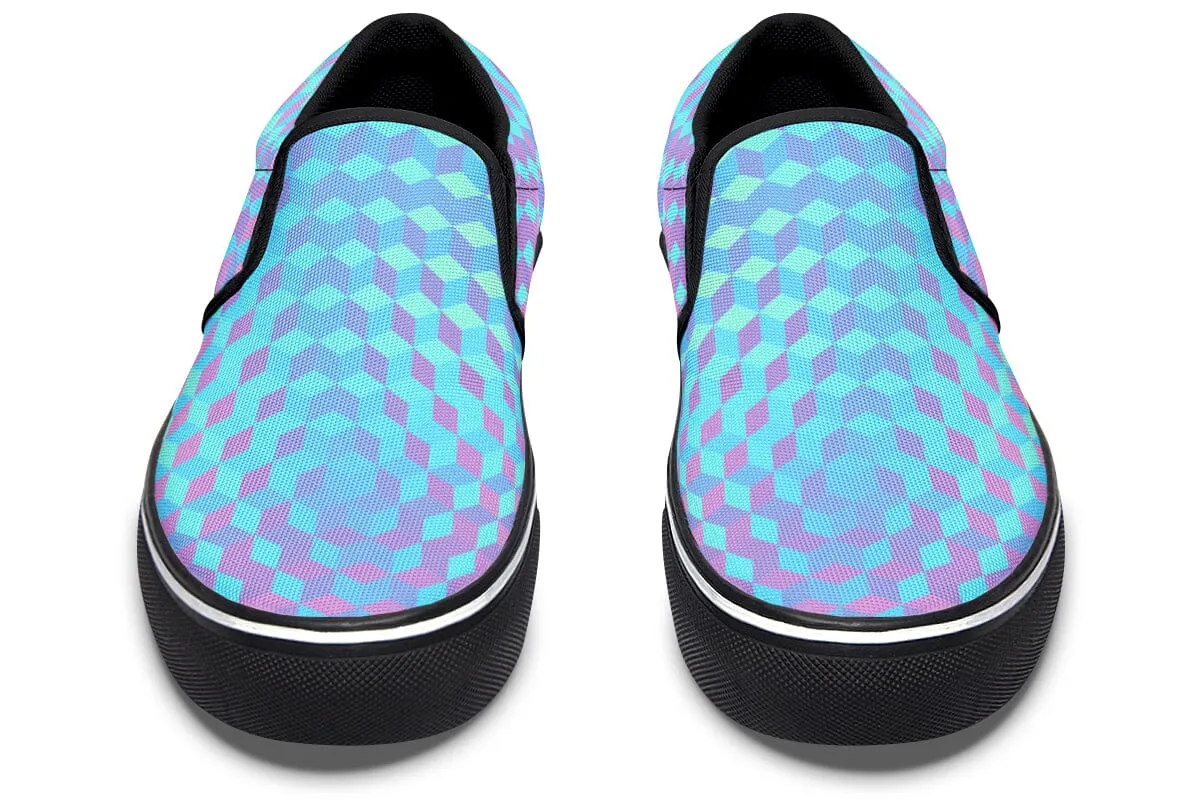 Colorful 3 D Slip on Shoes