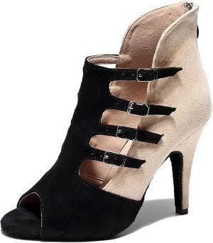Dancing Boots Women Latin Ballroom Ankle Dance Shoes Tango Performance Professional Salsa Dance High Heels