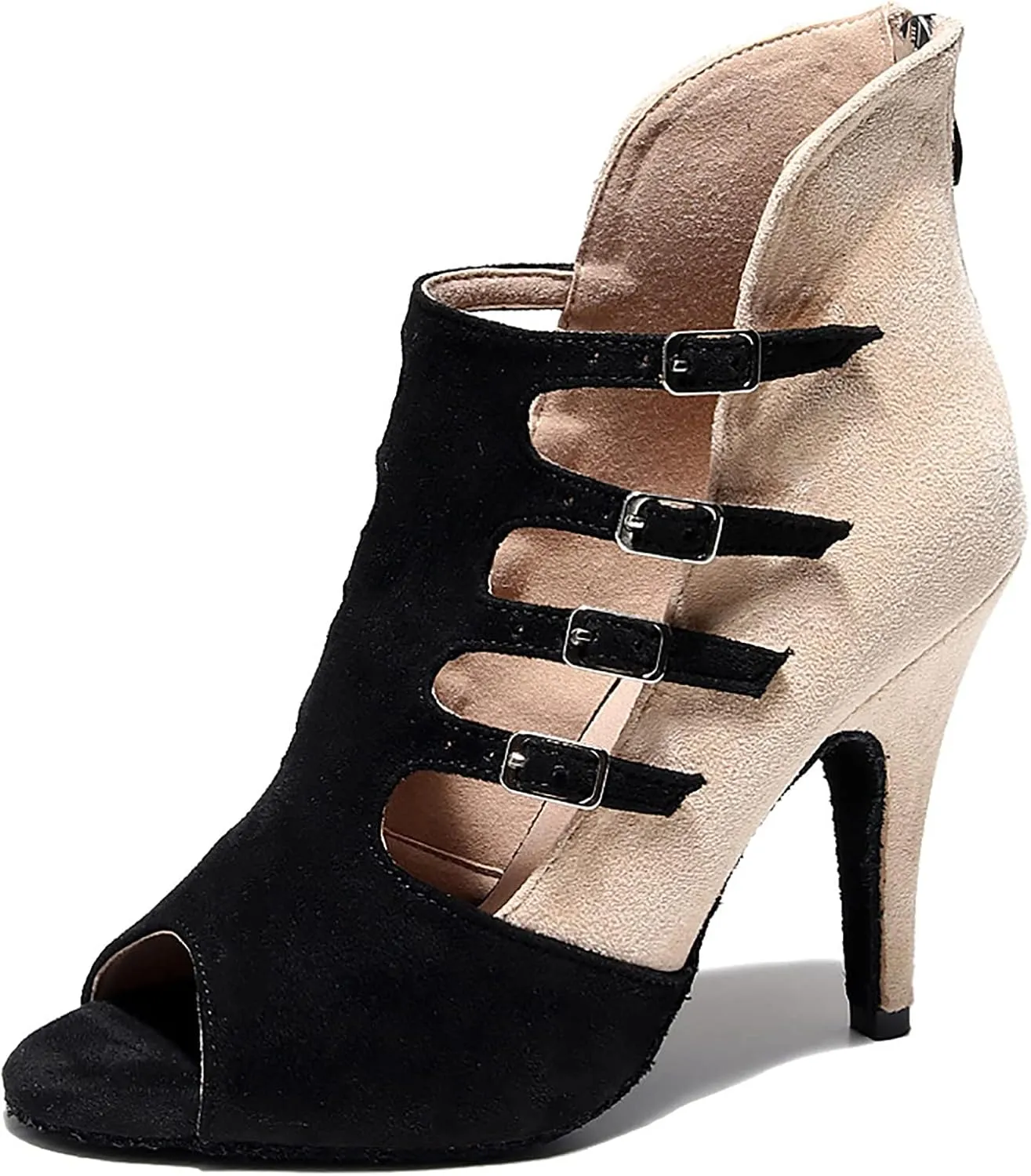 Dancing Boots Women Latin Ballroom Ankle Dance Shoes Tango Performance Professional Salsa Dance High Heels
