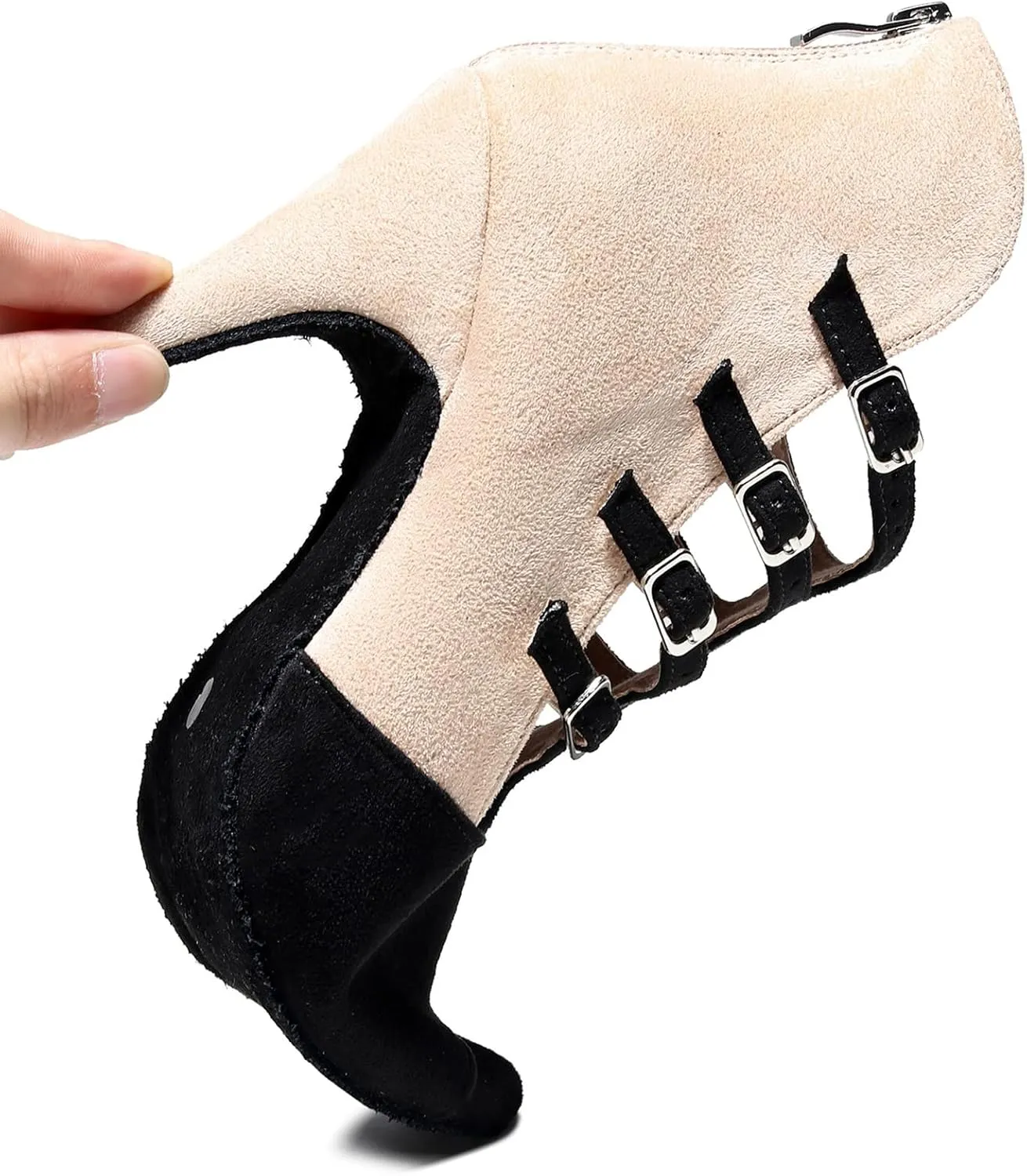 Dancing Boots Women Latin Ballroom Ankle Dance Shoes Tango Performance Professional Salsa Dance High Heels