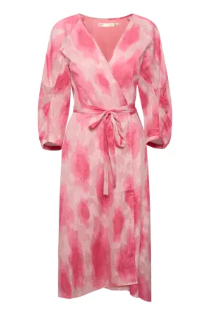 DimitraIW Wrap Dress - Pink Soft Shadow