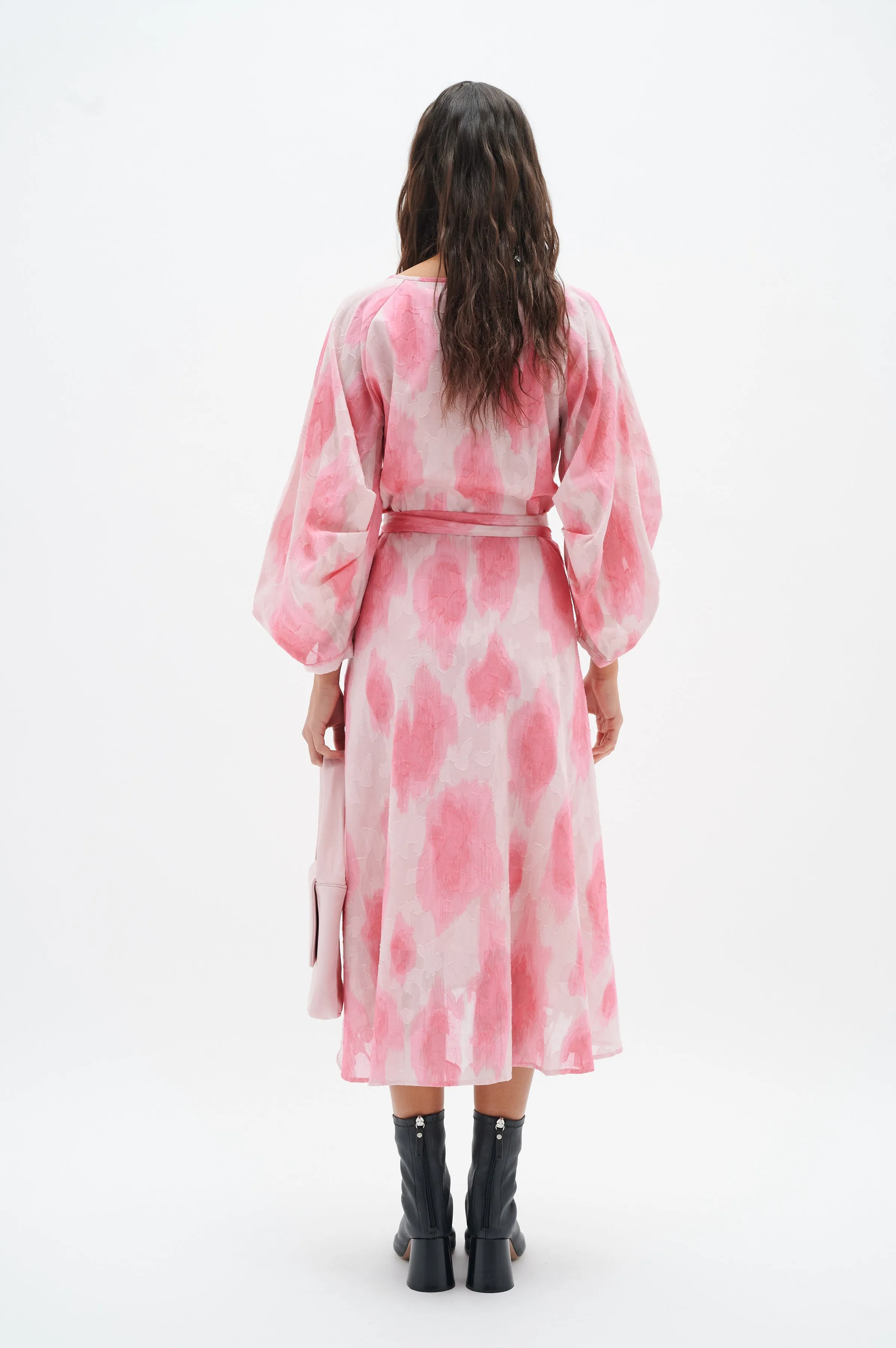 DimitraIW Wrap Dress - Pink Soft Shadow
