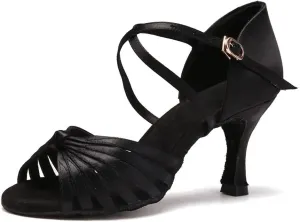 DKZSYIM Women's Latin Dance Shoes Professional Ballroom Salsa Practice Performance Dancing Shoes,Model KC-CL
