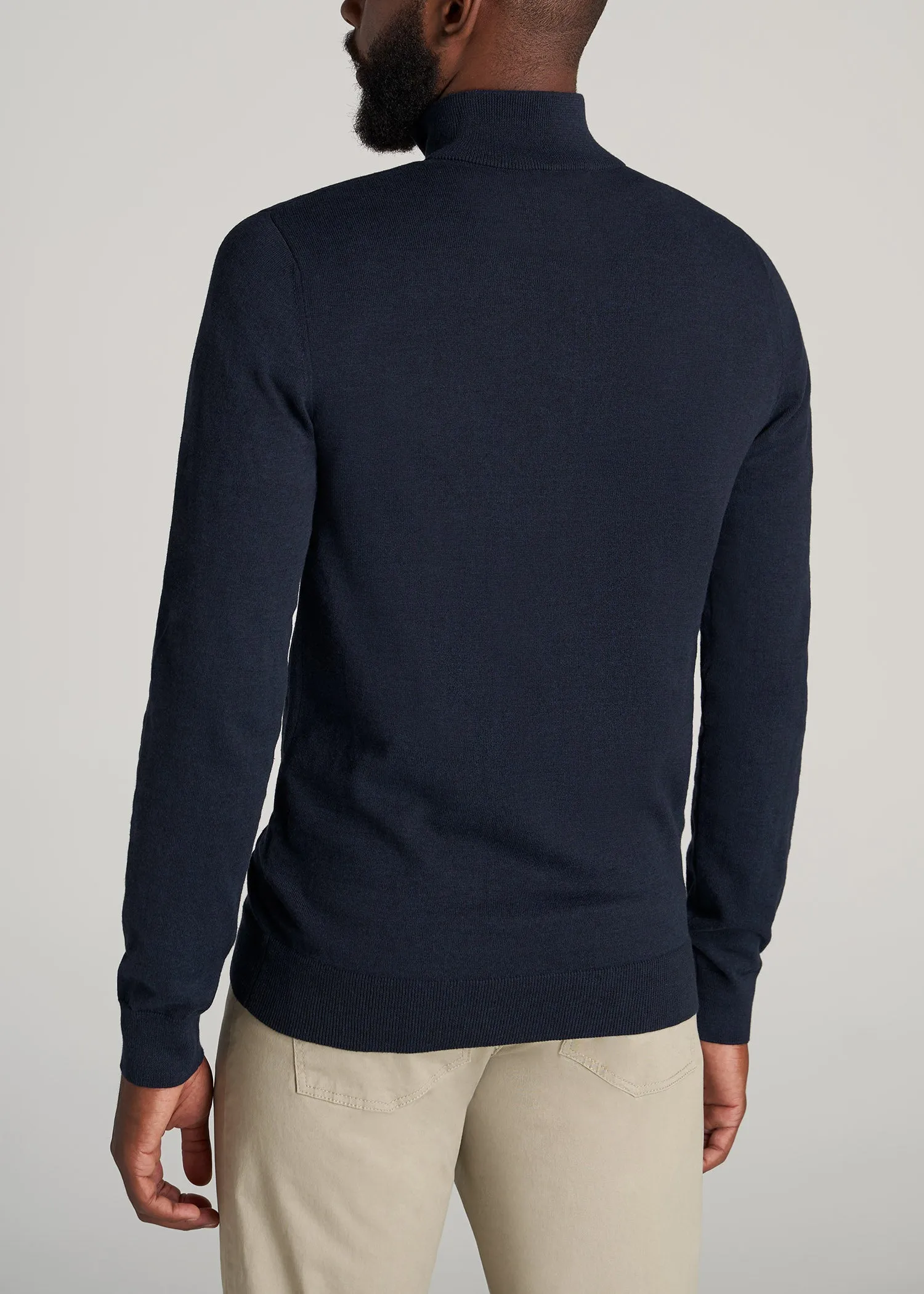 Everyday Quarter-Zip Tall Men's Sweater in Patriot Blue