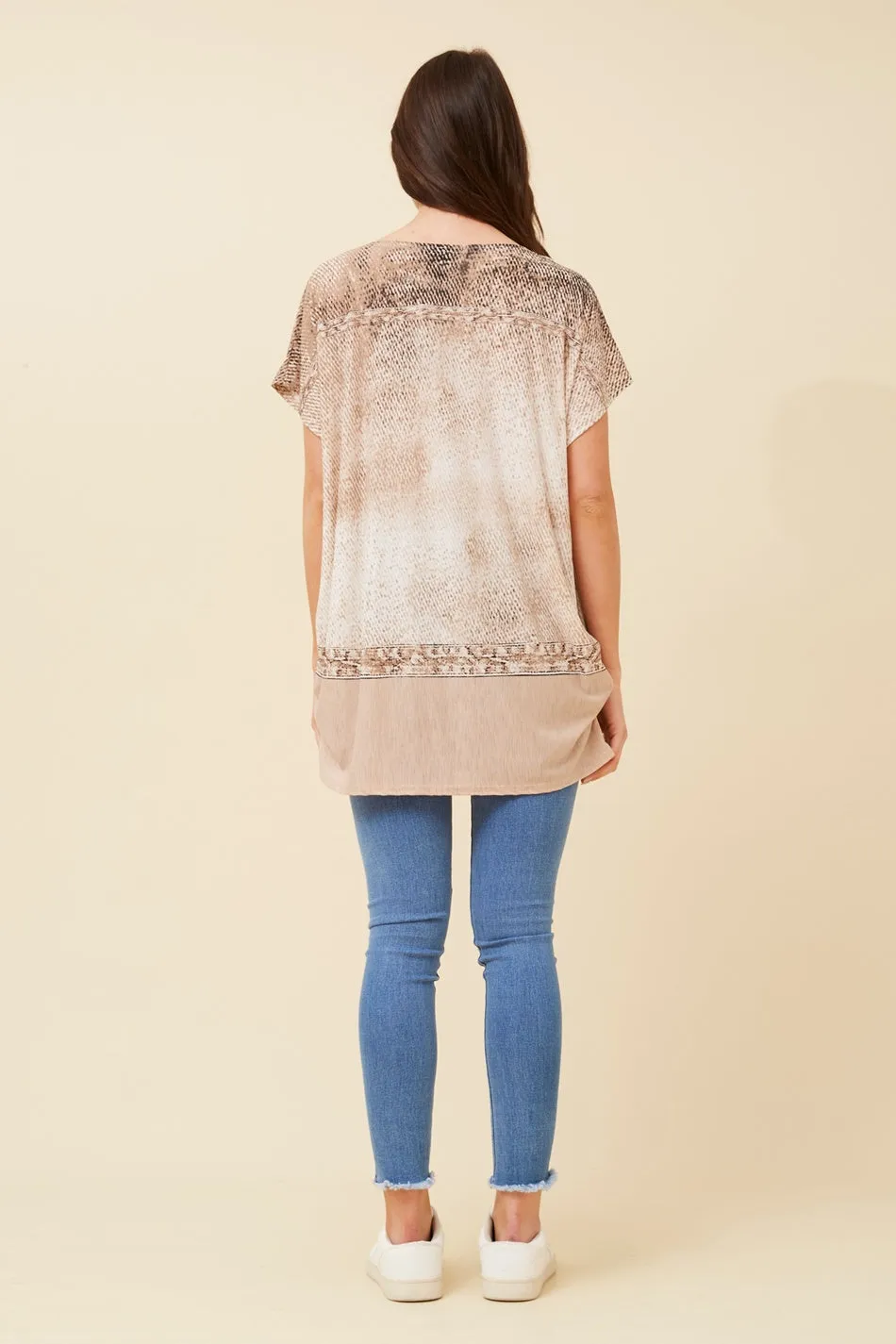 EXCELINA CAT PRINT TOP