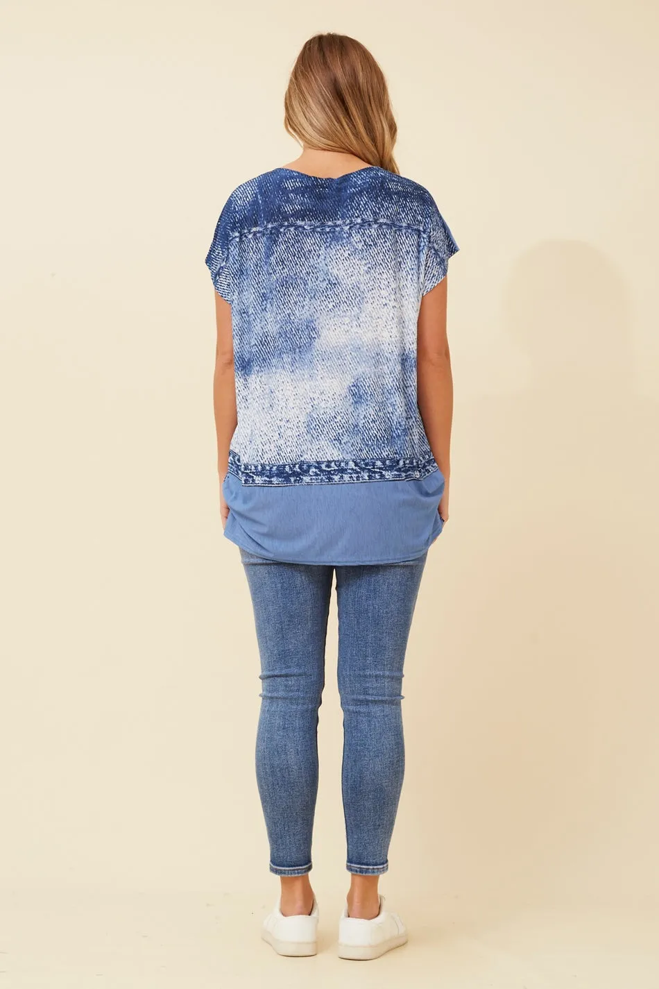 EXCELINA CAT PRINT TOP