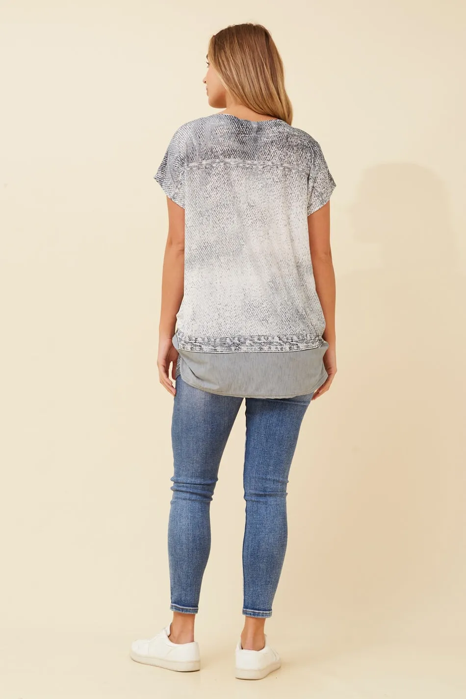 EXCELINA CAT PRINT TOP