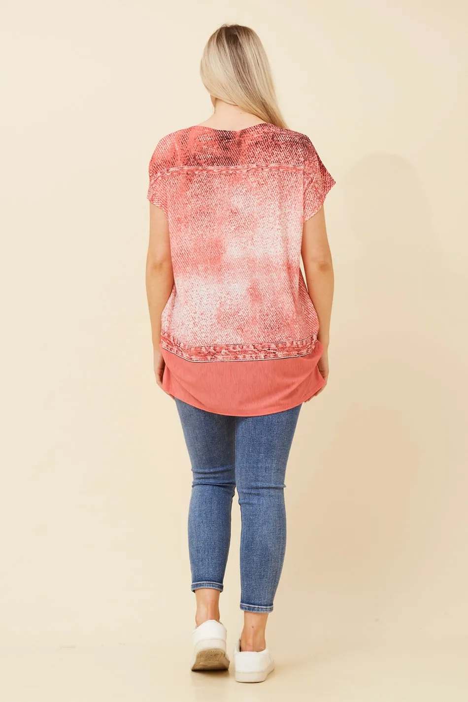 EXCELINA CAT PRINT TOP