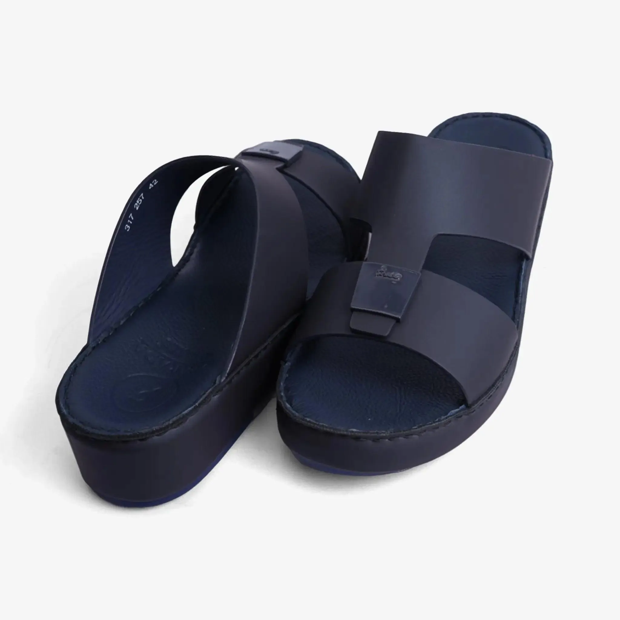 FARADA CLASSIC MATTE MODERN LEATHER MEN SANDALS NAVY