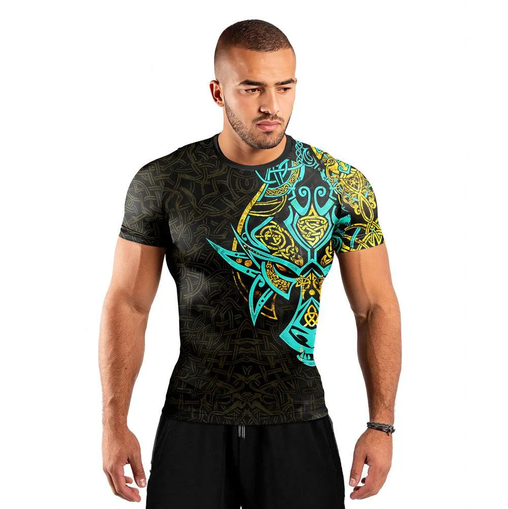 Fenrir Norse Wolf Men's Short Sleeve Rash Guard
