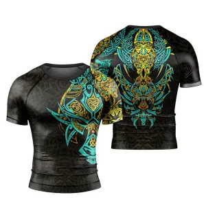 Fenrir Norse Wolf Men's Short Sleeve Rash Guard