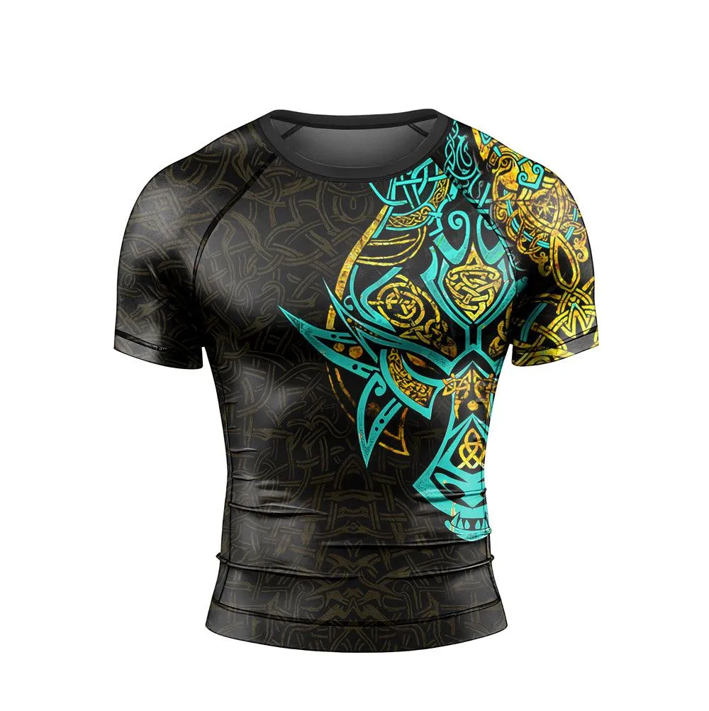 Fenrir Norse Wolf Men's Short Sleeve Rash Guard