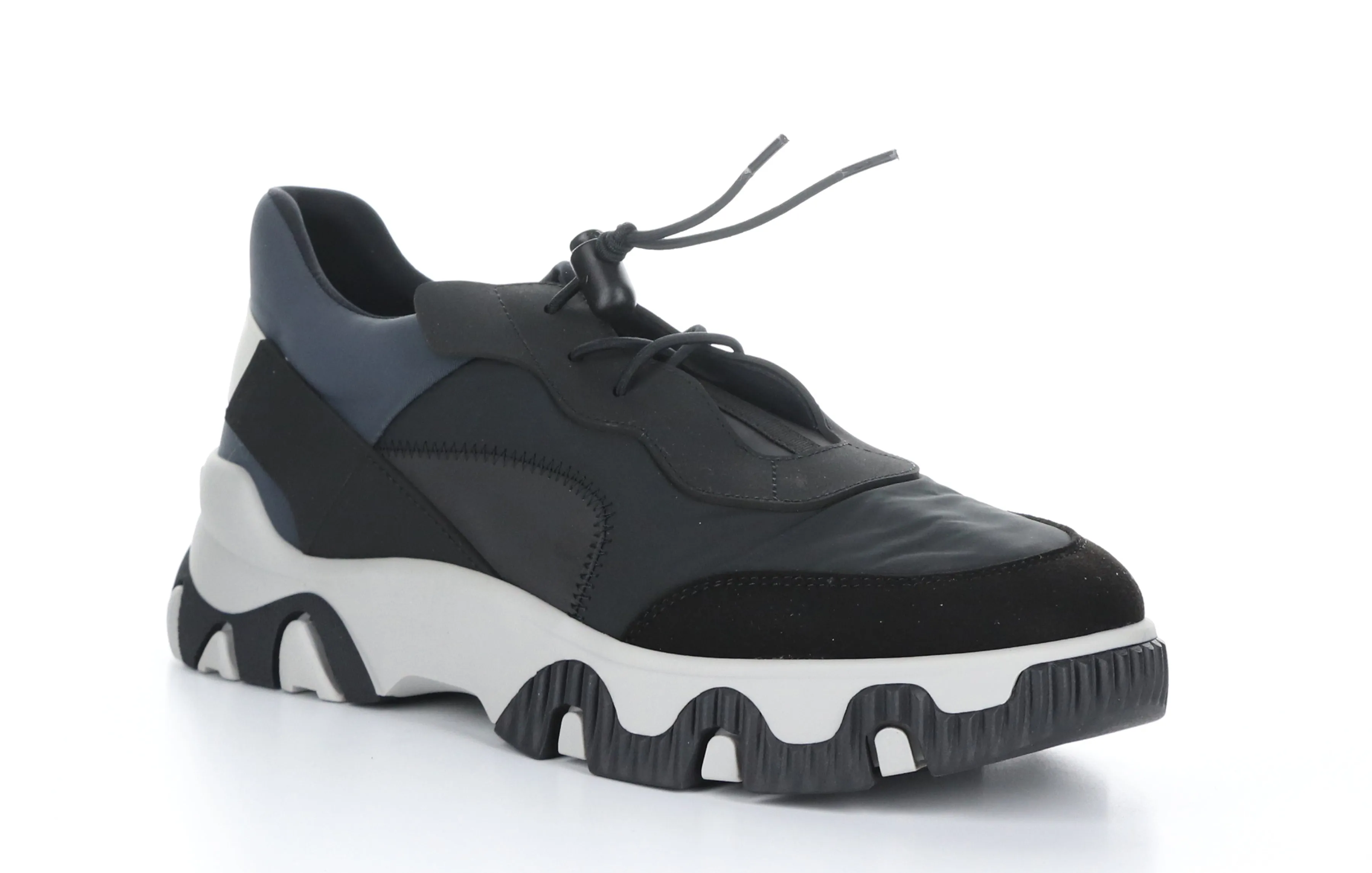 FEON749FLY Multi Black Elasticated Trainers|FEON749FLY Baskets avec Empi��cements ��lastiqu��s in Noir