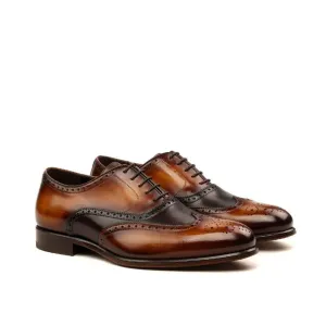 Flat Feet Shoes - Goodyear Welted Sabrosa Black Leather Croc Print Oxford With Violin Leather Sole with Arch Support