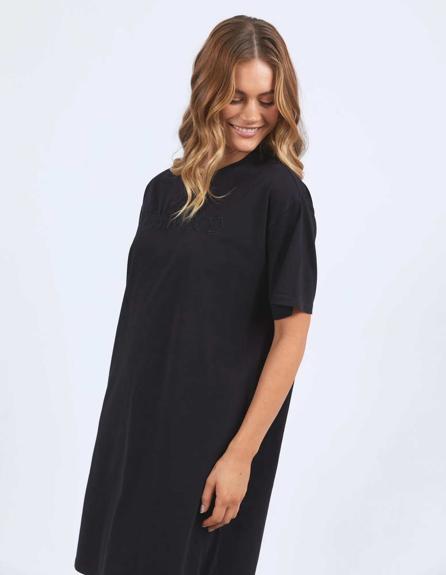 Foxwood Simplified Tee Dress Washed Black