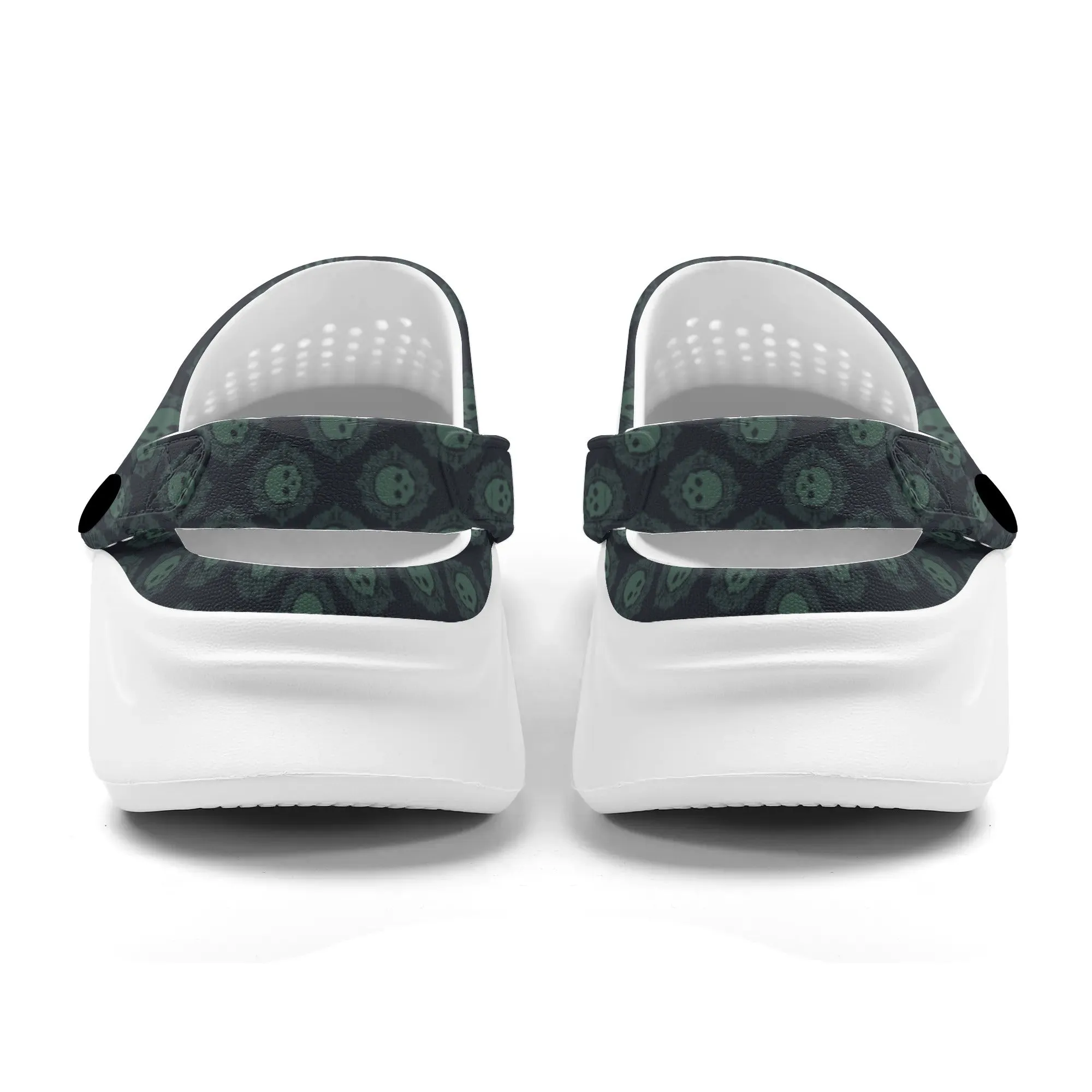 Gothic Green Skulls Lightweight EVA Hollow Out Sandals