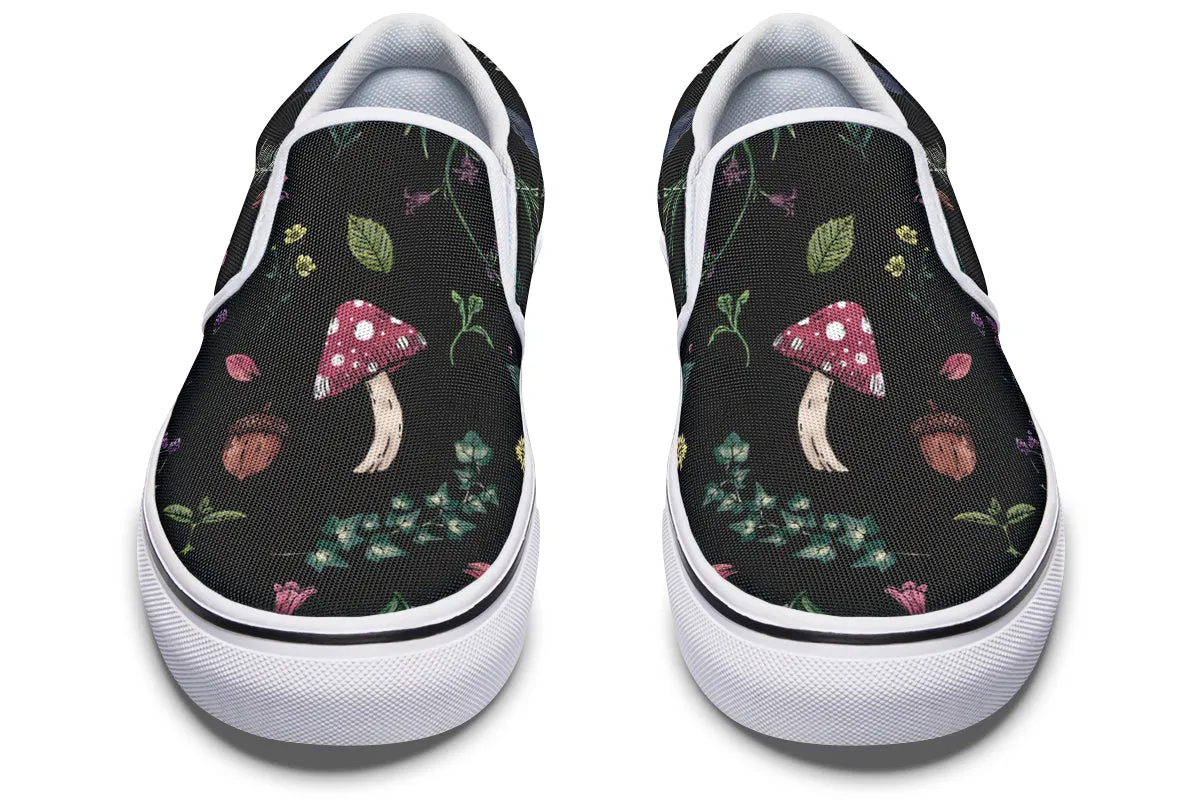 Herbology Slipons - Comfortable Vegan Canvas Shoes with Easy Elastic In-Step