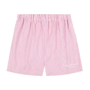 Hotel du Cap Cursive Poplin Short Pink/White Thin Stripe