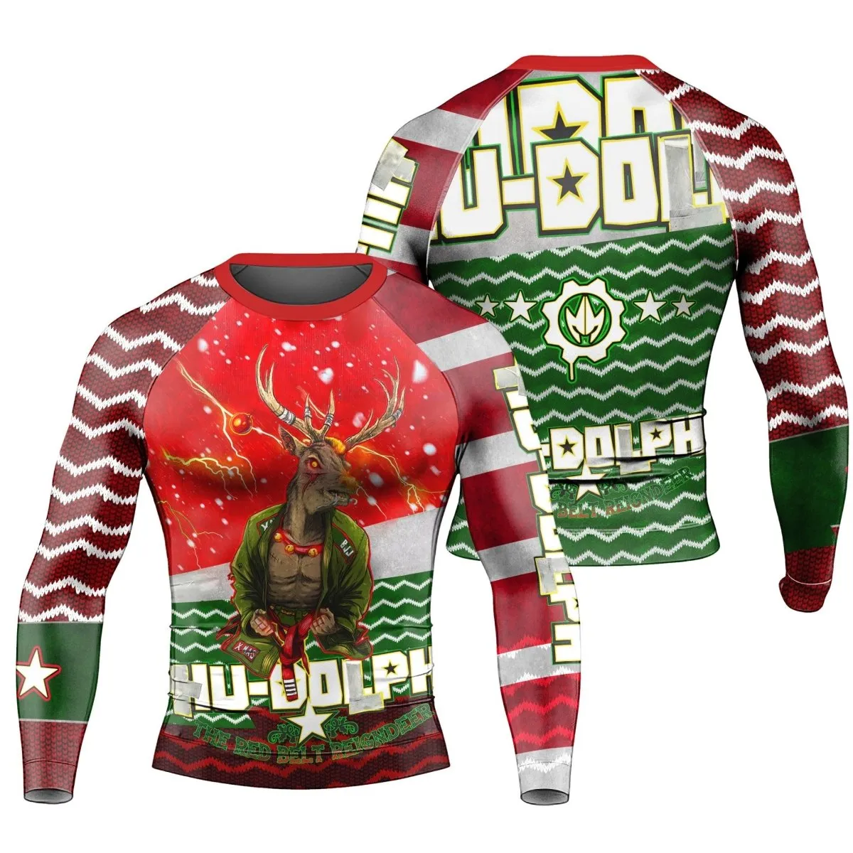 Hu-Dolph Christmas Long Sleeve Rash Guard