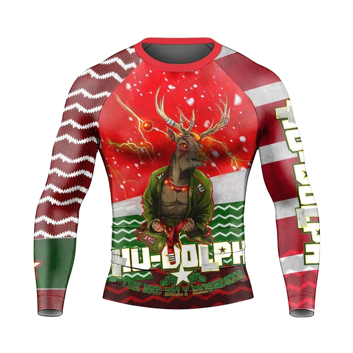Hu-Dolph Christmas Long Sleeve Rash Guard
