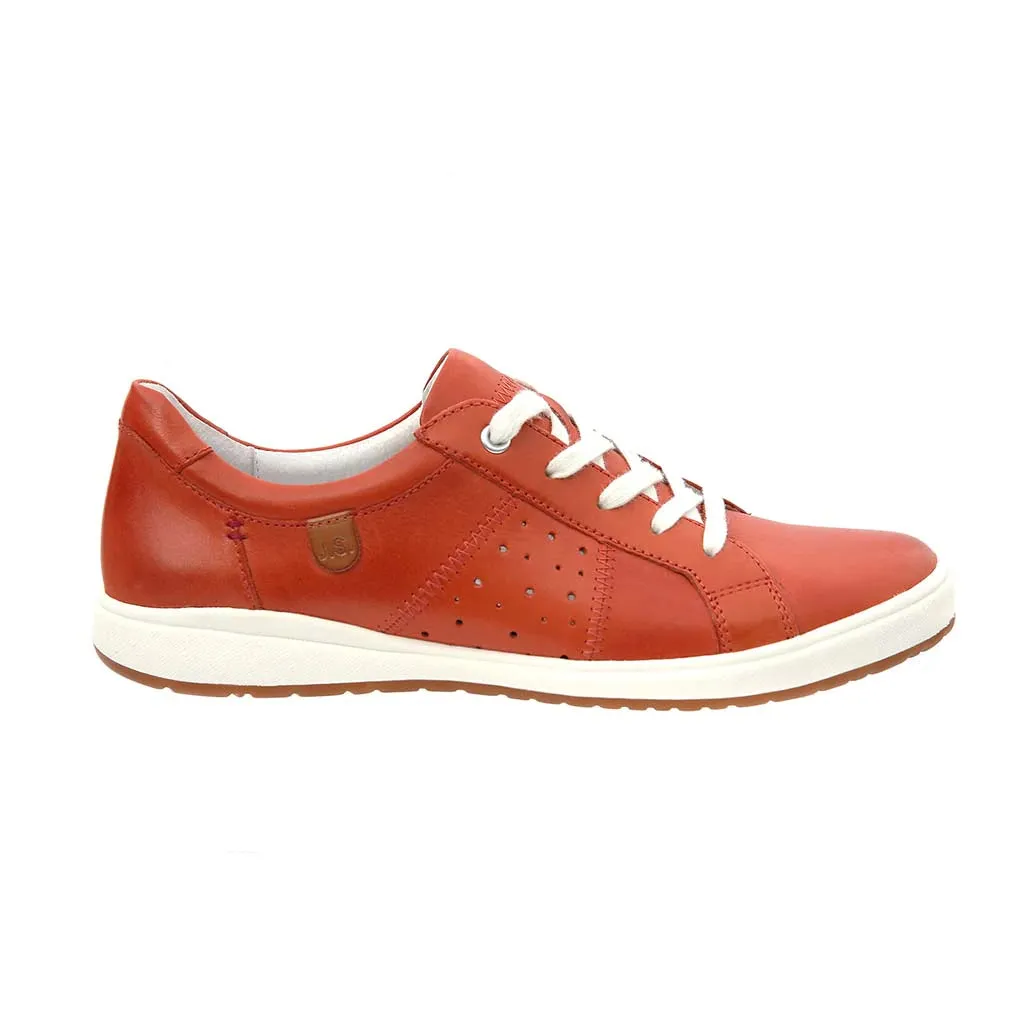 Josef Seibel Women's Caren 01 Casual Leather Trainers Lachs Orange