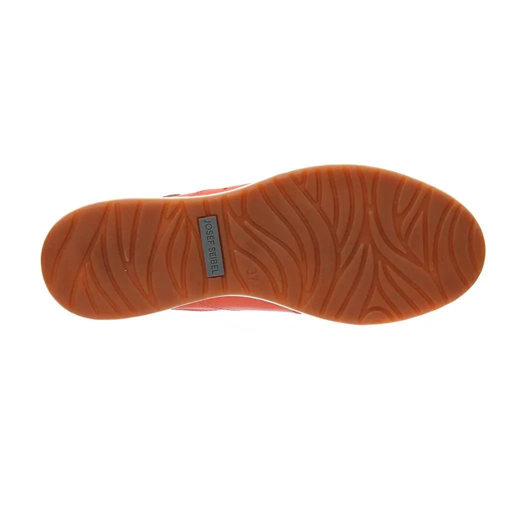 Josef Seibel Women's Caren 01 Casual Leather Trainers Lachs Orange